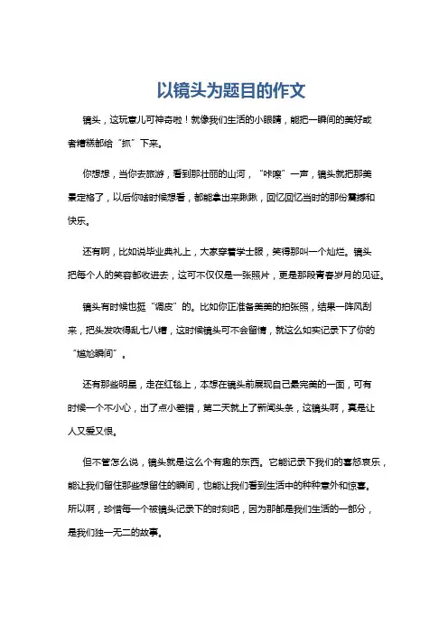 以镜头为题目的作文