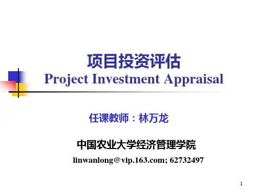 投资项目评估ppt课件