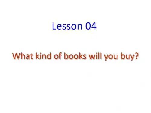 科普版英语六年级上册Lesson 4《What kind of books will you buy》ppt课件1