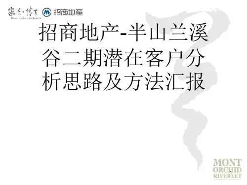 招商地产-半山兰溪谷二期潜在客户分析思路及方法汇报