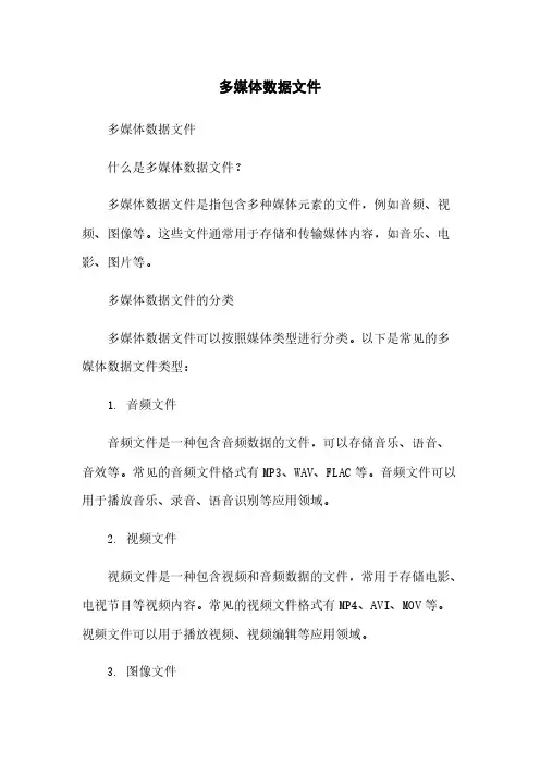 多媒体数据文件