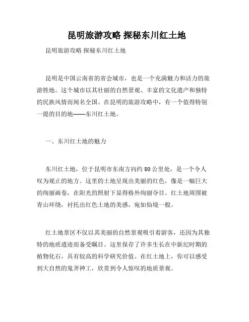   昆明旅游攻略 探秘东川红土地 