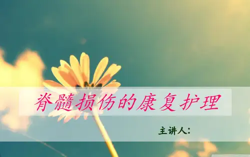 脊髓损伤业务学习 ppt课件