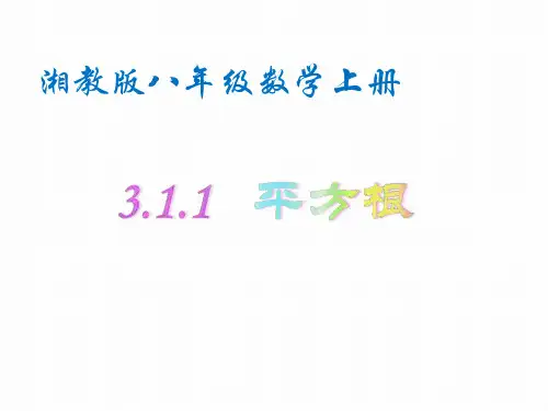 湘教版八年级上册数学：3.1 平方根(公开课课件)