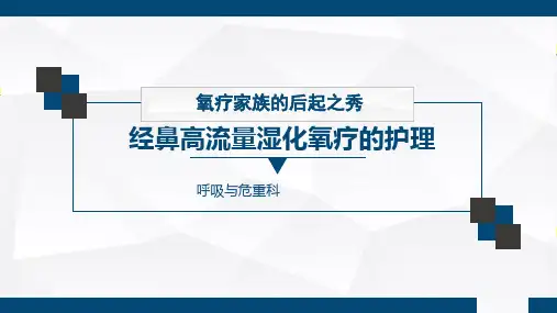 高流量氧疗仪应用的护理PPT(2024版)