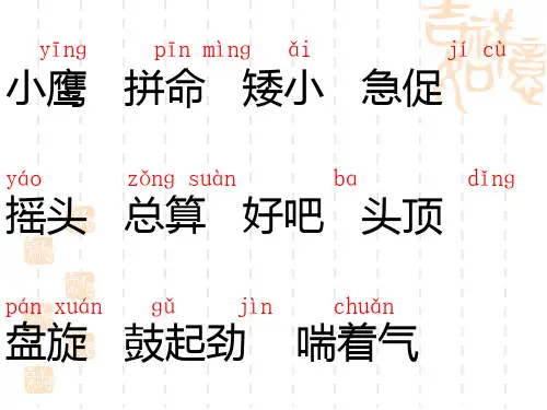 苏教版二上语文第四单元复习课件 苏教版_小学二年级 