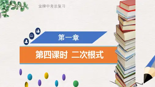 中考数学总复习第一章数与式第4课时二次根式课件
