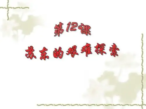 北师大版九年级历史下册第12课课件