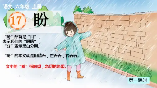 部编版六年级语文上册17《盼》课件(共32张PPT)