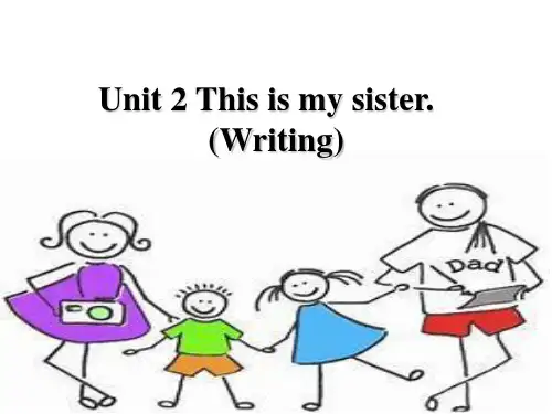 人教版英语七上 Unit2 This is my sister-writing 写作公开课