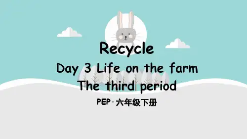 人教PEP版小学英语六年级下册Recycle Day 3  Life on the farm 教学课件PPT