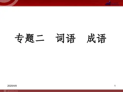 中考语文词语 成语专题复习PPT