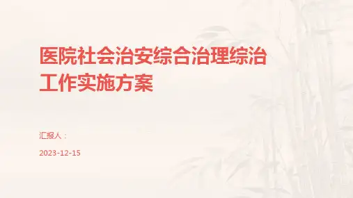 医院社会治安综合治理综治工作实施方案
