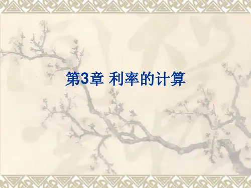 易纲货币银行学第3章利率的计算