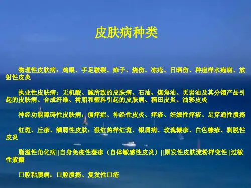 皮肤病种类