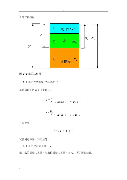 (关于干容重、浮容重、饱和容重)土力学带公式完整版 (2)