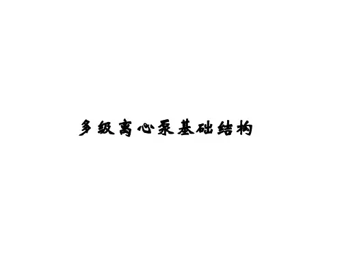 多级离心泵基础结构