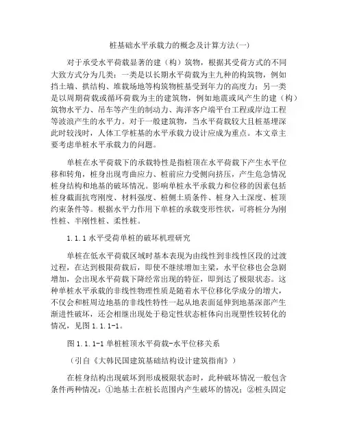 桩基础水平承载力的概念及计算方法(一)
