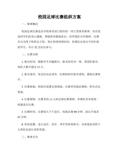 校园足球比赛组织方案