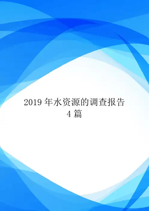 2019年水资源的调查报告4篇.doc