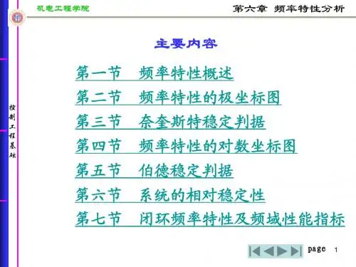 控制工程基础第六章频率特性分析