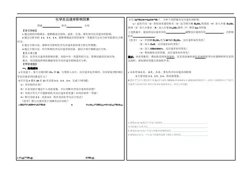 化学反应速率影响因素第二课时导学案