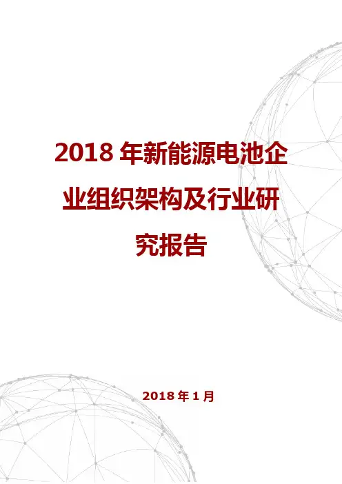 2018年新能源电池企业组织架构及行业研究报告