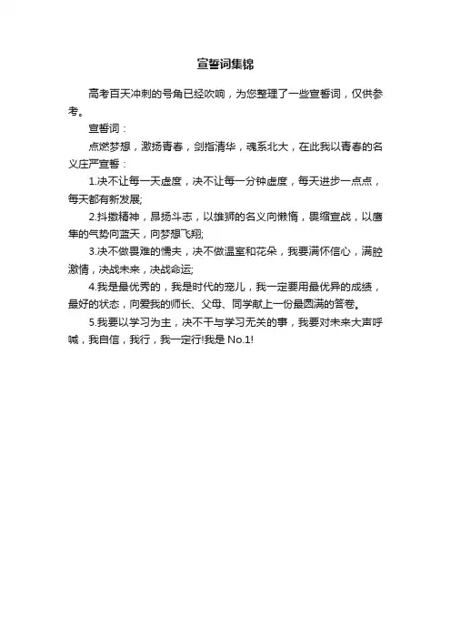宣誓词集锦