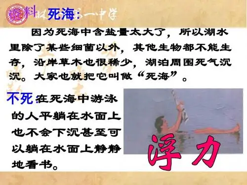 浙教版科学八上1.3《水的浮力》课件