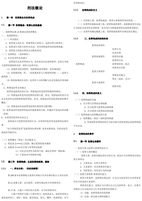 刑法概论_总结