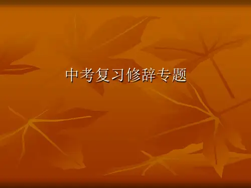《中考复习修辞专题》ppt课件