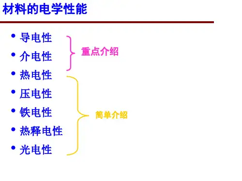 材料的电学性能