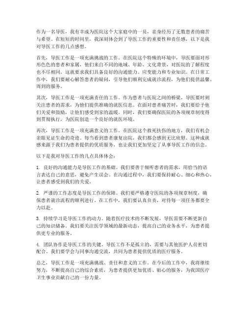导医个人工作感想