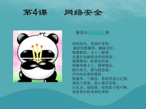 八年级信息技术上册第一单元走进网络第4课《网络安全》课件3浙教版