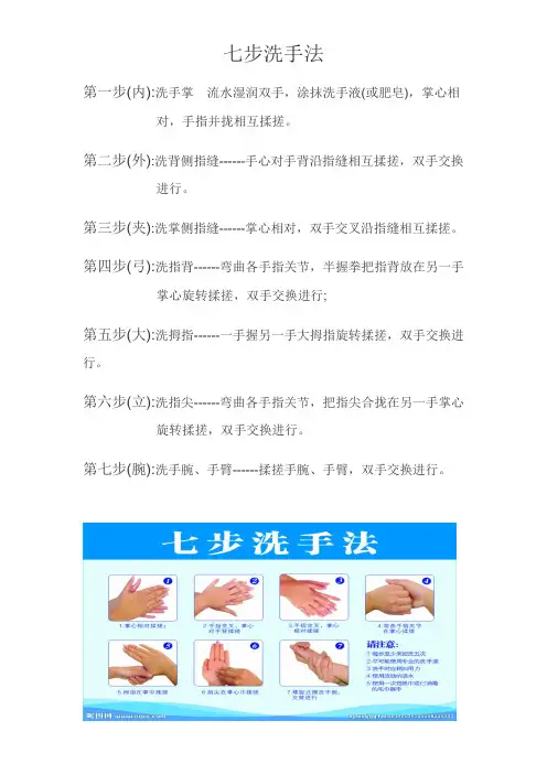 幼儿六步洗手法