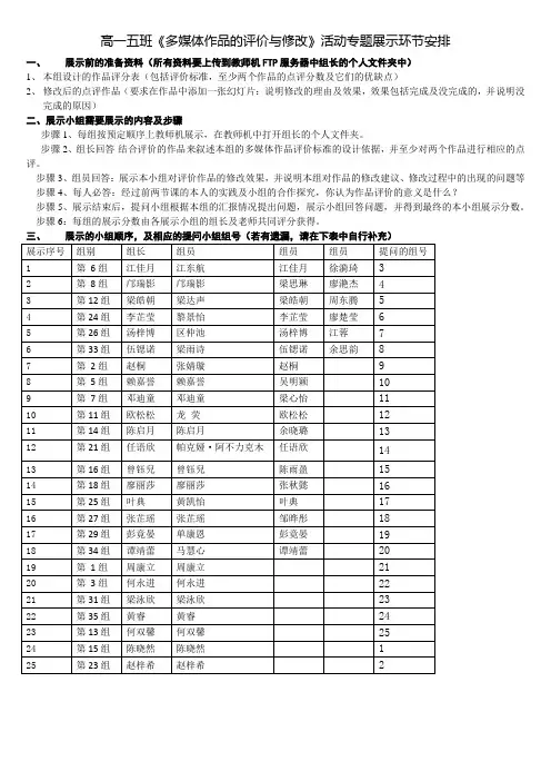 7.2.1多媒体作品评价的方法