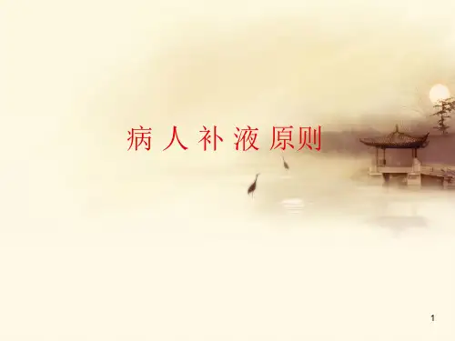 禁食危重病人补液ppt课件