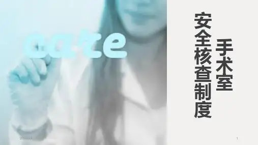 核查制度-手术室PPT课件