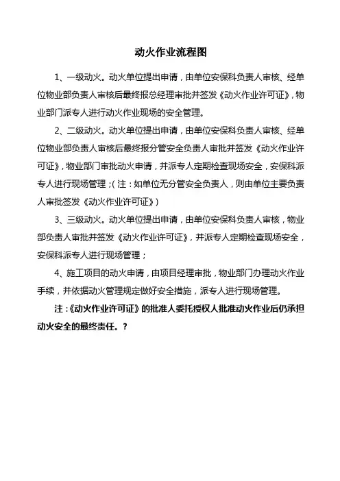 动火作业流程图