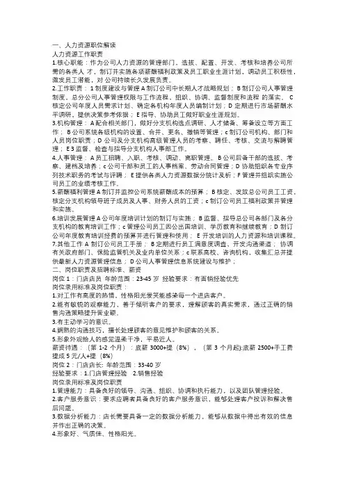人力资源手册