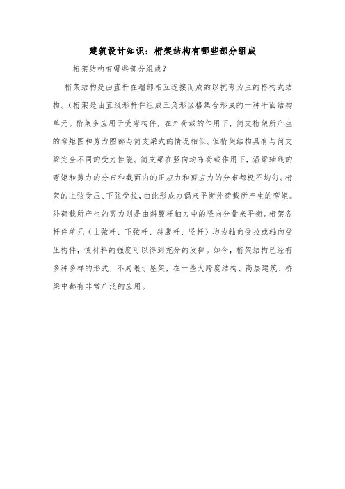 建筑设计知识：桁架结构有哪些部分组成.doc
