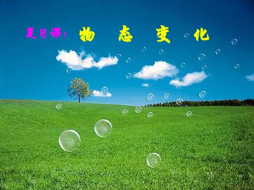 新人教版八年级上册物理第三章《物态变化》复习课件新