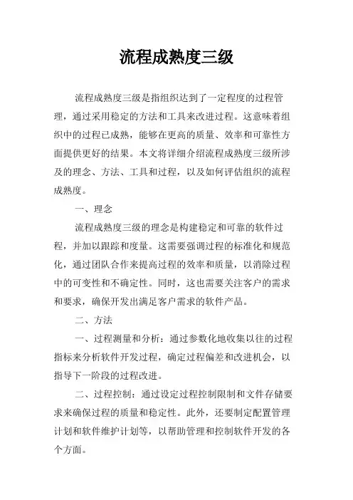 流程成熟度三级
