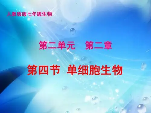 第四节_单细胞生物
