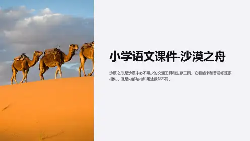 小学语文课件-沙漠之舟