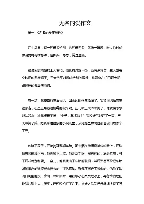 无名的爱作文