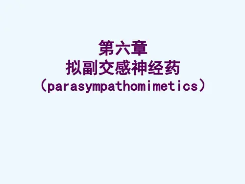 6第六章胆碱受体激动药抗胆碱酯酶药和胆碱酯酶复活药