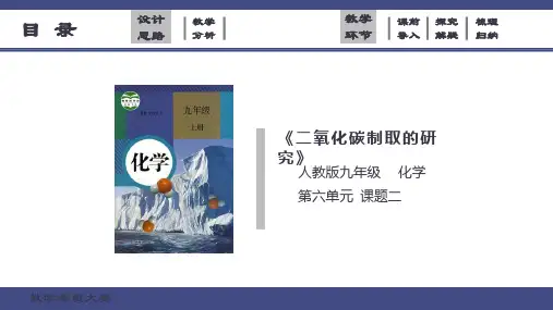 二氧化碳制取的研究说课稿九年级化学人教版上册(完整版)3
