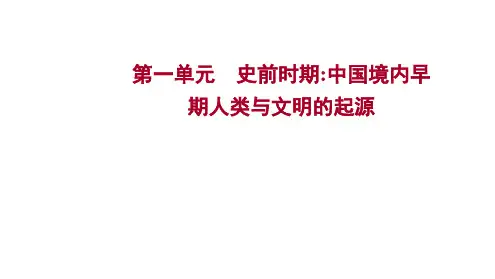 2023年中考历史考点梳理课件-第一单元 史前时期：中国境内早期人类与文明的起源