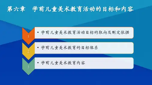 学前儿童美术教育与活动指导第六章 学前儿童美术教育活动的目标和内容